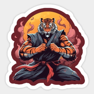 karate tiger Sticker